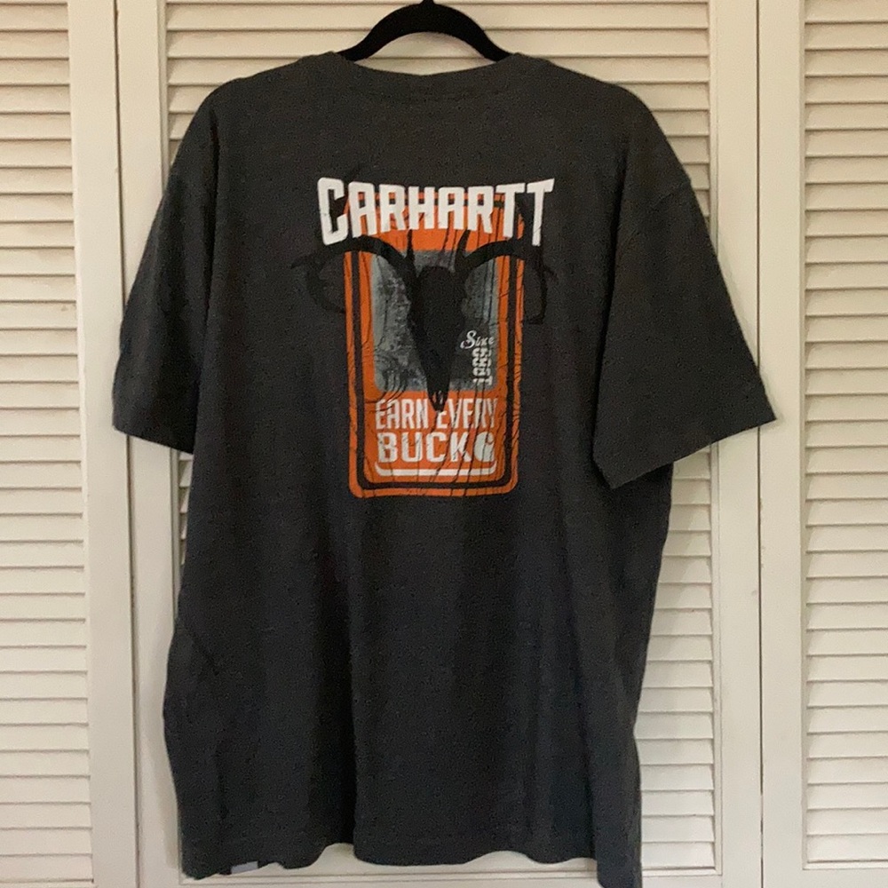 Carhartt men’s logo short sleeve gray t-shirt